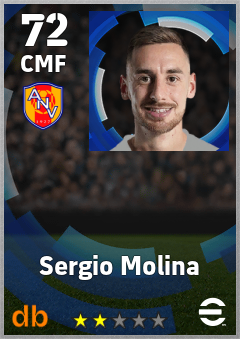 Sergio Molina — CMF, OVR 72, MAX 72