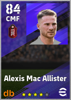 Alexis Mac Allister — CMF, OVR 84, MAX 91