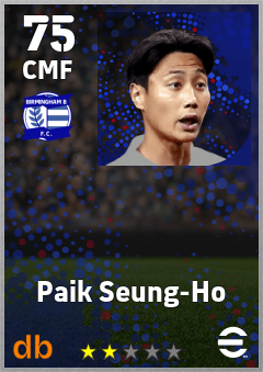 Paik Seung-Ho — CMF, OVR 75, MAX 75