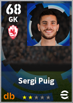Sergi Puig — GK, OVR 68, MAX 68