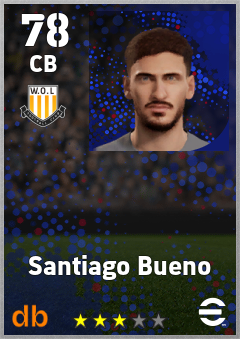 Santiago Bueno — CB, OVR 78, MAX 78