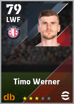 Timo Werner — LWF, OVR 79, MAX 79