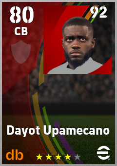 Dayot Upamecano eFootball player card