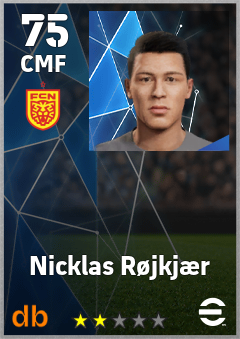 Nicklas Røjkjær — CMF, OVR 75, MAX 75