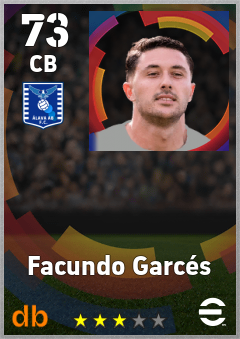 Facundo Garcés — CB, OVR 73, MAX 73