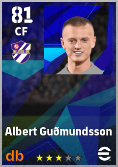 Albert Guðmundsson — CF, OVR 81, MAX 81
