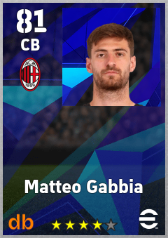 Matteo Gabbia — CB, OVR 81, MAX 81