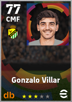 Gonzalo Villar — CMF, OVR 77, MAX 77