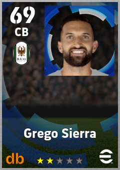 Grego Sierra — CB, OVR 69, MAX 69