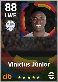 Vinícius Júnior — LWF, OVR 88, MAX 95