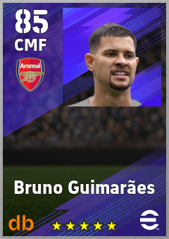 Bruno Guimarães — CMF, OVR 85, MAX 92