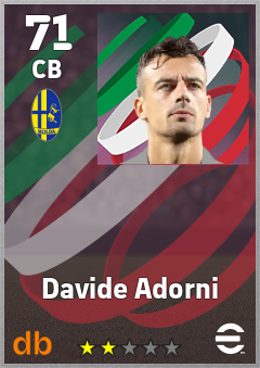 Davide Adorni — CB, OVR 71, MAX 71