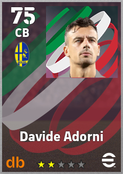 Davide Adorni — CB, OVR 75, MAX 75