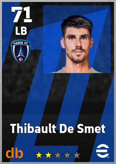 Thibault De Smet eFootball player card