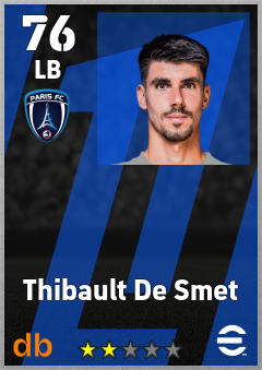Thibault De Smet — LB, OVR 76, MAX 76