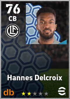 Hannes Delcroix — CB, OVR 76, MAX 76
