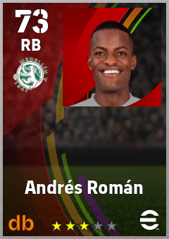 Andrés Román — RB, OVR 73, MAX 73