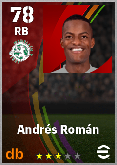 Andrés Román — RB, OVR 78, MAX 78