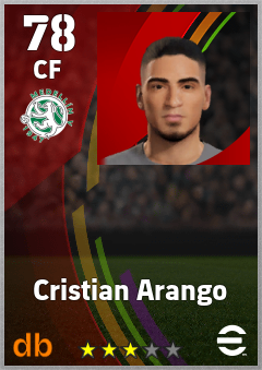Cristian Arango — CF, OVR 78, MAX 78