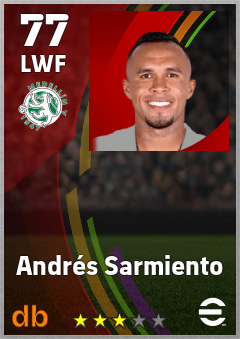 Andrés Sarmiento — LWF, OVR 77, MAX 77