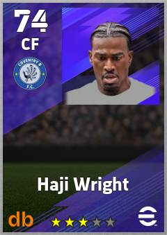 Haji Wright — CF, OVR 74, MAX 74