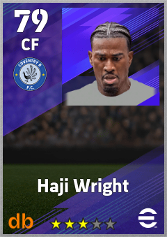 Haji Wright — CF, OVR 79, MAX 79