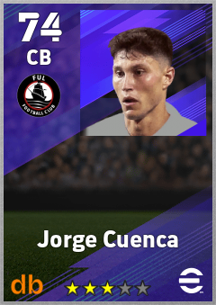 Jorge Cuenca — CB, OVR 74, MAX 74