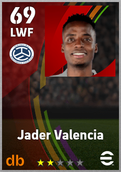 Jader Valencia — LWF, OVR 69, MAX 69