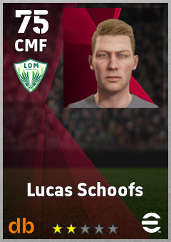 Lucas Schoofs — CMF, OVR 75, MAX 75