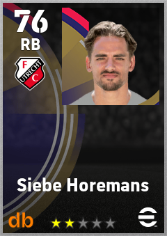 Siebe Horemans — RB, OVR 76, MAX 76