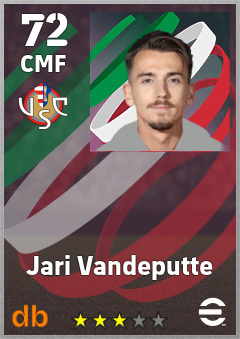 Jari Vandeputte — CMF, OVR 72, MAX 72