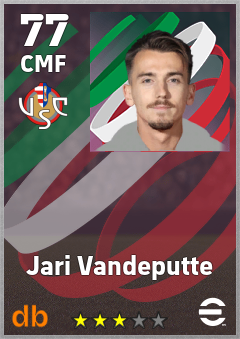 Jari Vandeputte — CMF, OVR 77, MAX 77