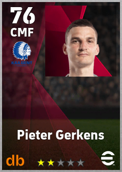 Pieter Gerkens — CMF, OVR 76, MAX 76