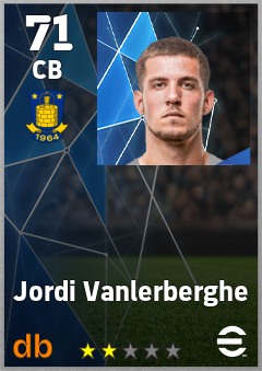 Jordi Vanlerberghe — CB, OVR 71, MAX 71