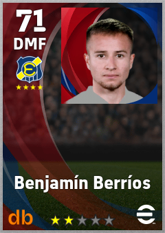 Benjamín Berríos — DMF, OVR 71, MAX 71