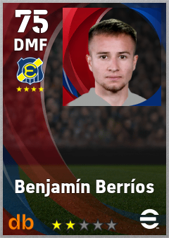 Benjamín Berríos — DMF, OVR 75, MAX 75