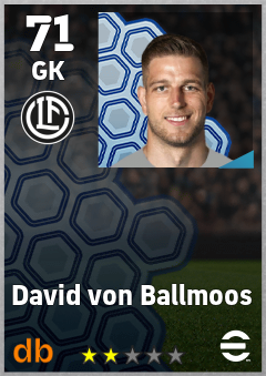 David von Ballmoos — GK, OVR 71, MAX 71