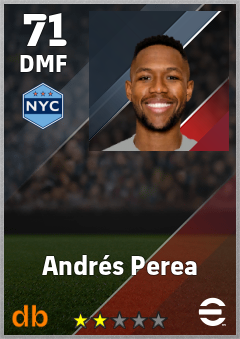 Andrés Perea — DMF, OVR 71, MAX 71