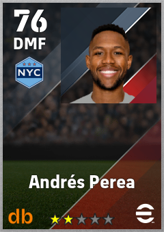 Andrés Perea — DMF, OVR 76, MAX 76