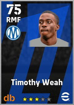 Timothy Weah eFootball player card