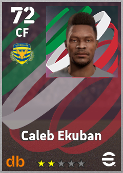 Caleb Ekuban — CF, OVR 72, MAX 72