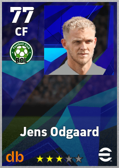 Jens Odgaard — CF, OVR 77, MAX 77