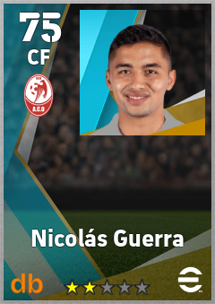 Nicolás Guerra — CF, OVR 75, MAX 75