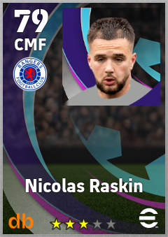 Nicolas Raskin — CMF, OVR 79, MAX 79