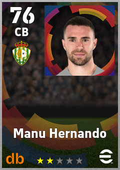 Manu Hernando — CB, OVR 76, MAX 76