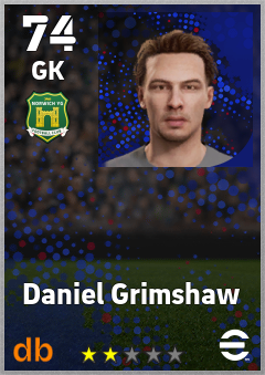 Daniel Grimshaw — GK, OVR 74, MAX 74