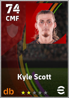 Kyle Scott — CMF, OVR 74, MAX 74