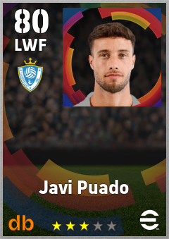 Javi Puado — LWF, OVR 80, MAX 80
