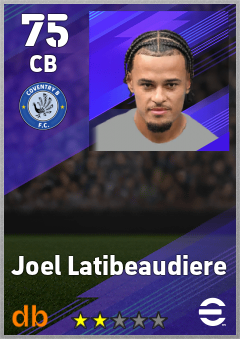 Joel Latibeaudiere — CB, OVR 75, MAX 75