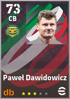 Paweł Dawidowicz — CB, OVR 73, MAX 73
